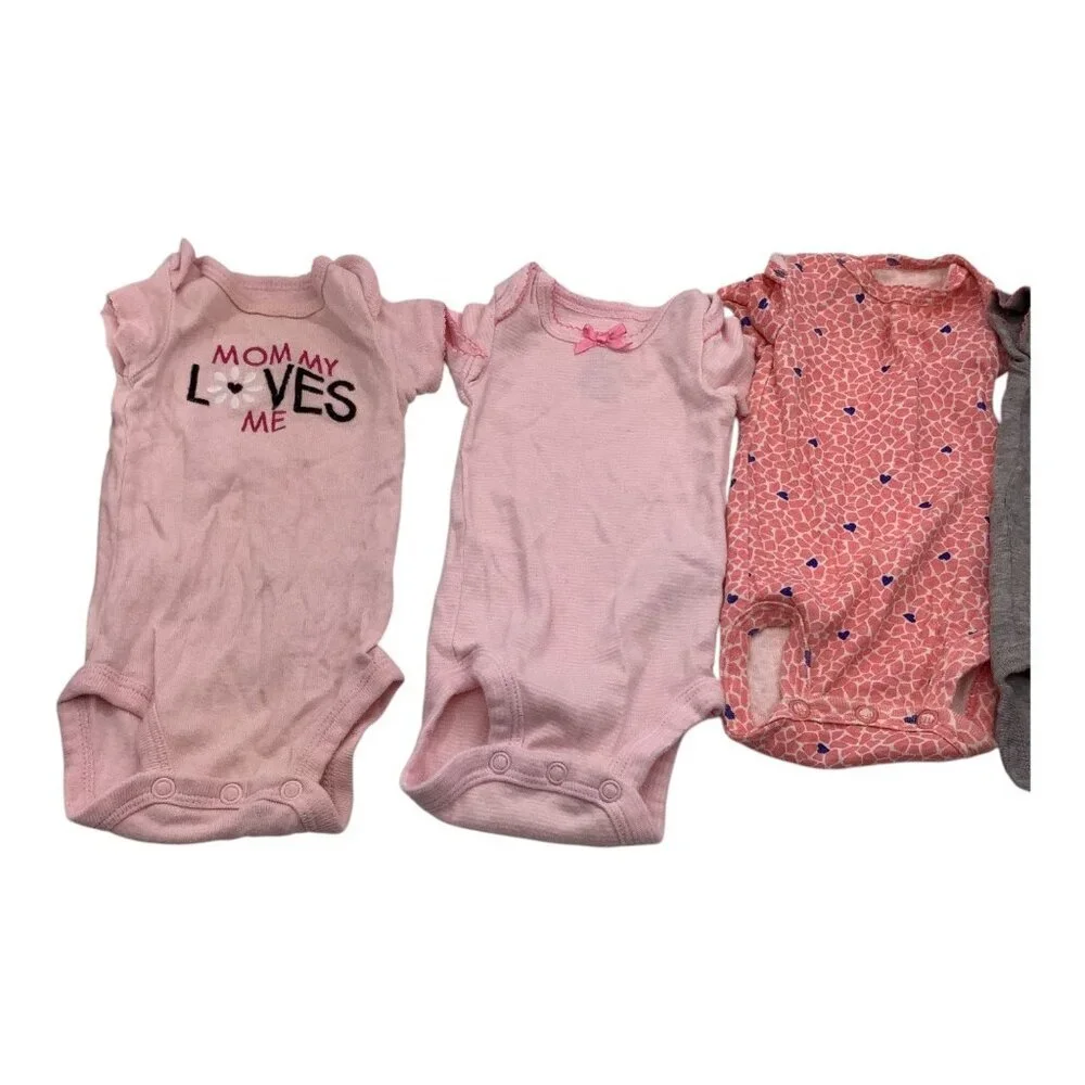 Carter's Child of Mine Baby Girl Bodysuits‎ 4 Pack Size 24M Short Sleeve Tee - Picture 4 of 12